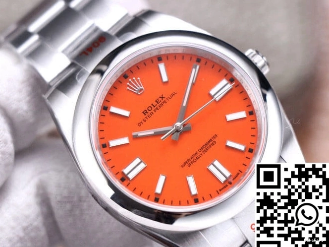 41MM Rolex Coral Dial Oyster Red Perpetual Factory M124300-0007 EW 0212